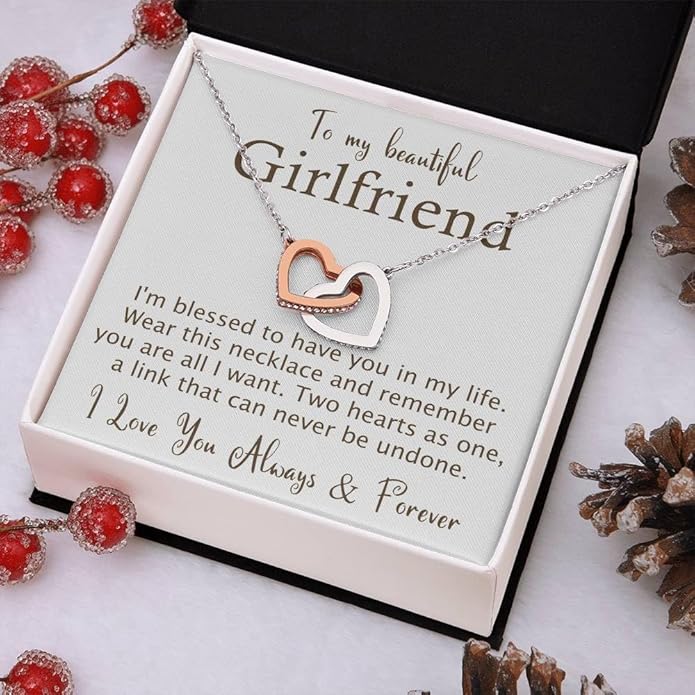 To My Beautiful Soulmate Necklace Romantic Gift for Girlfriend Wife With Message Card & Gift Box, Perfect for Anniversary Birthday Christmas or Valentine’s Day