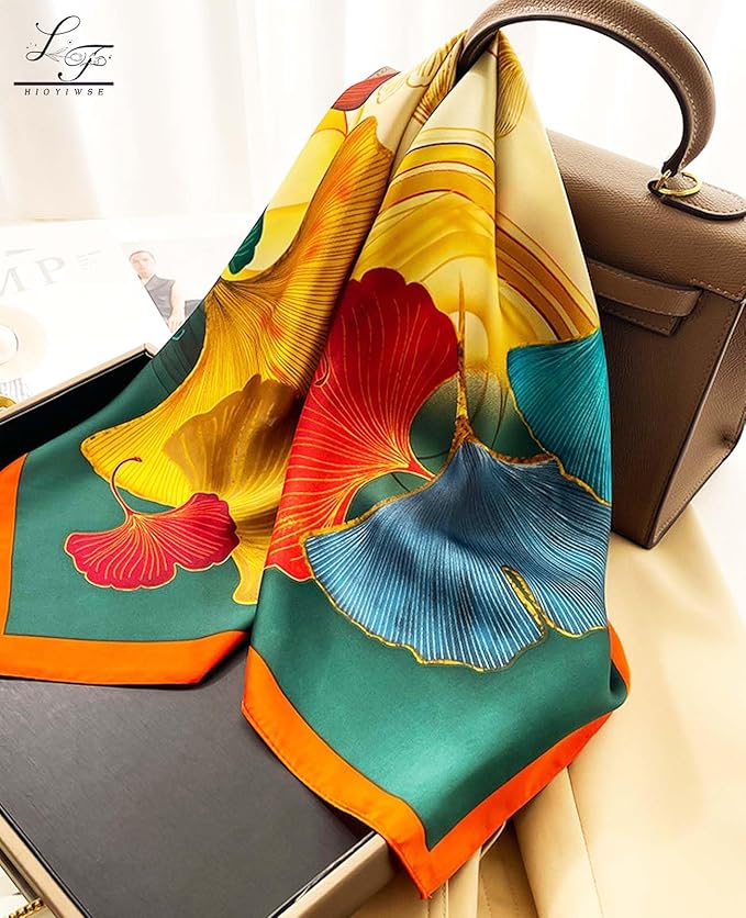 Hioyiwse Satin Bandanas Head Scarf For Women Hair Scarves Accessories Lightweight Fashion Wrap Neck Silk Sleeping Headscarf