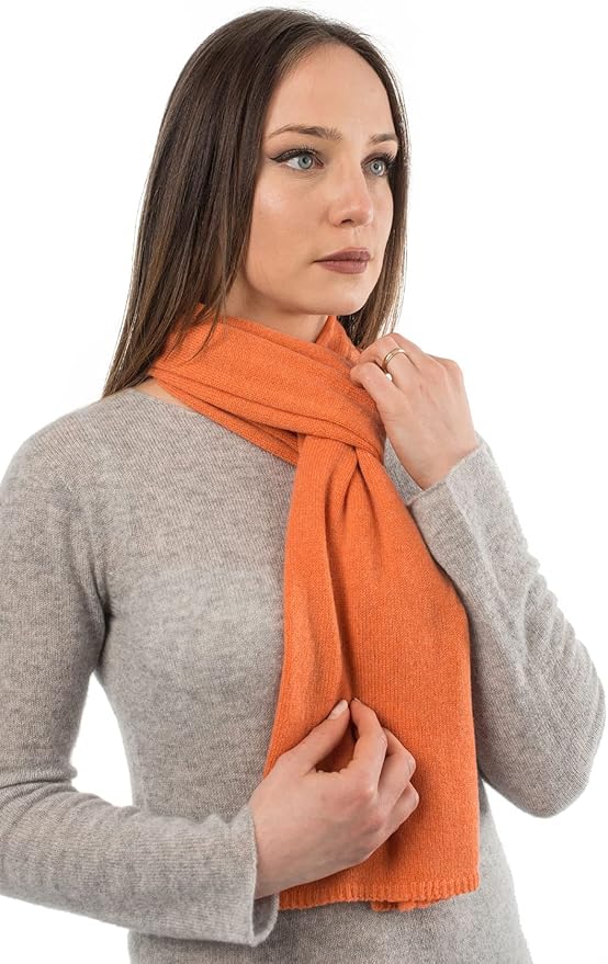 Dalle Piane Cashmere - 100% Cashmere Classic Scarf - Made in Italy - Neck Warmer (12" x 63") - Luxury Gift