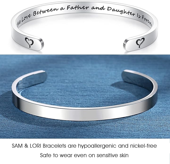 SAM & LORI Personal Bracelets for Teens/Women-Inspirational Jewelry Gifts (Various Designs) for Daughter/Sister/Mom/Friends-Adjustable Bracelet in a Pretty Gift Box