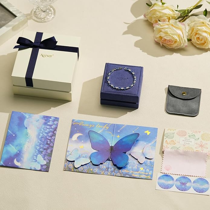 Tennis Birthstone Bracelets Sterling Silver Bracelets Charm Jewelry Birthday Gifts for Women,Girlfriend,Wife,Mom - Graduation, Friendship,Birthday, Anniversary