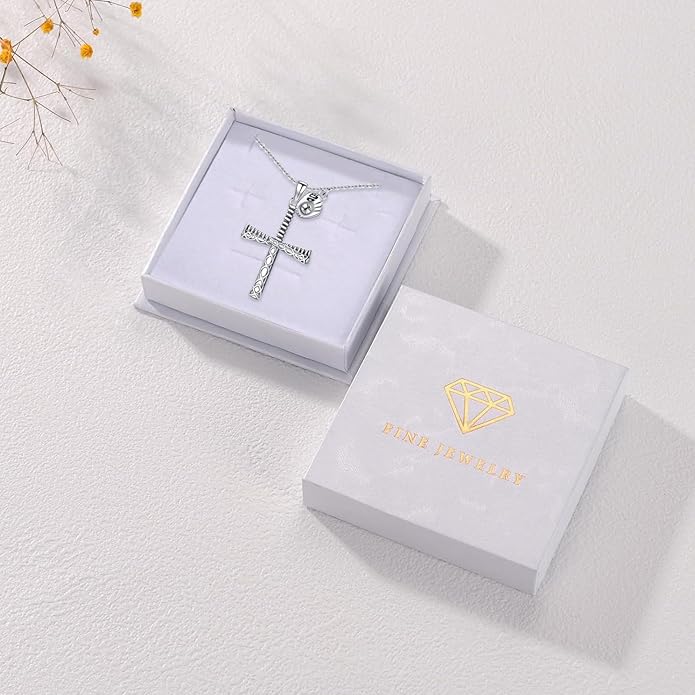 Taioiat Baseball Necklace for Men 925 Sterling Silver Sports Necklace Baseball Cross Necklace Jewelry Gifts for Women Men