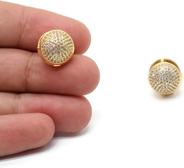 Gold Tone Oval Drop Earrings with Crystal X Detail – 33mm Long, Lightweight Fashion Jewelry for Women.KT009