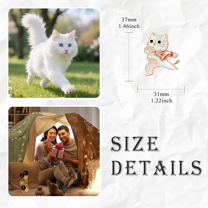 LuvQaze Animal Brooch for Women Men Zirconia Rhinestone Abalone Shell Animal Lapel Pin Christmas Birthday Holiday Gift for Wife Mother Girlfriend Daughter