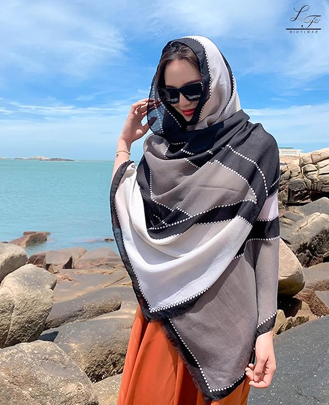 Hioyiwse Shawl Scarf For Women Lightweight Scarves Floral Pattern Formal Evening Dressesformal Shawl Summer Wraps