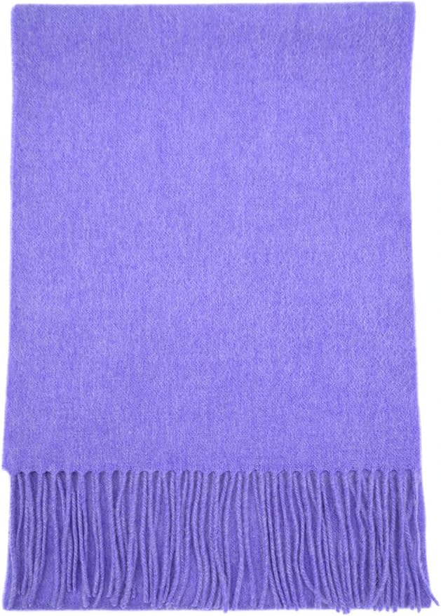 Alashan Cashmere Ultra-Fine Merino Wool and Cashmere Blend Woven Scarf -Luxe fabric-Lightweight- 72" x 12"