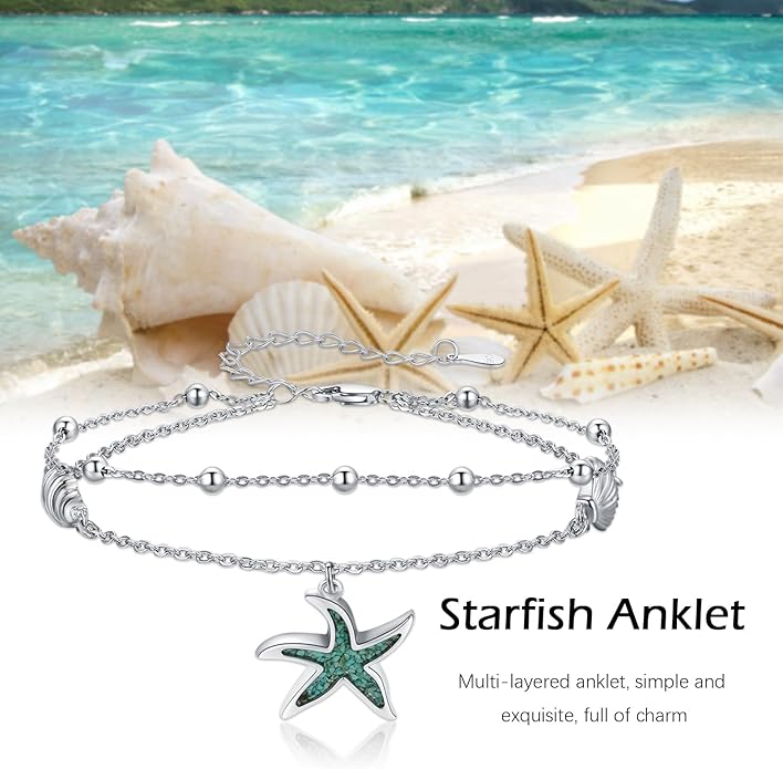 Anklet for Women 925 Sterling Silver Double Infinity Ankle Bracelet Waterproof Summer Jewelry Anniversary Birthday Gifts for Her