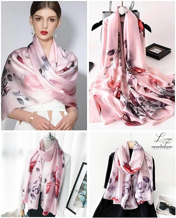 Hioyiwse Shawl Scarf For Women Lightweight Scarves Floral Pattern Formal Evening Dressesformal Shawl Summer Wraps