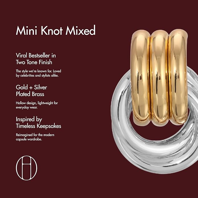 Mini Knot Earrings – Sculptural Twisted Design – Lightweight – By Heaven Mayhem