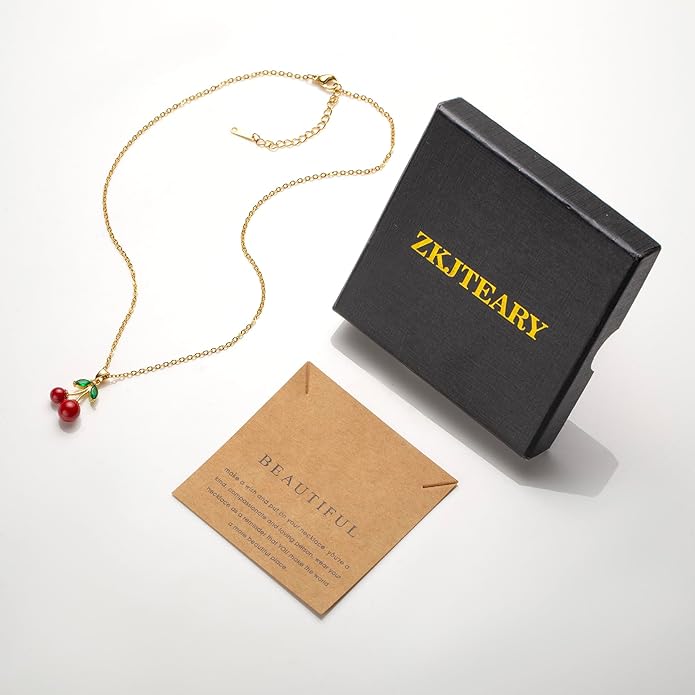 18k Gold Plated Necklace for Women Trendy Dainty Charm Evil eye Italian horn hummingbird starfish seashell bow elephant snake butterfly ladybug PendentMinimalist Delicate Jewelry for Women