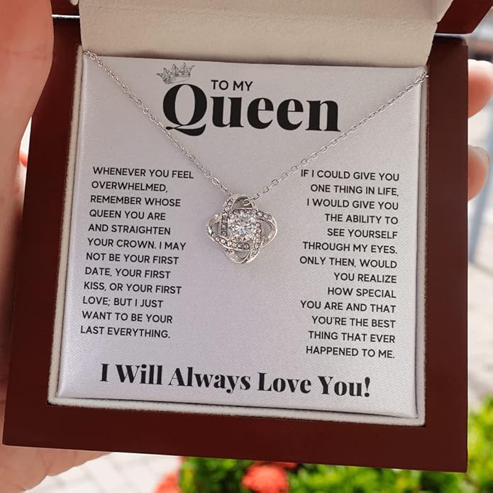 Couples Gifts Necklace To My Soulmate Necklace Birthday Christmas Jewelry Romantic Gifts For My Wife with Message Card Box Personalized Gift Present Pendant for Future Wife Soulmate Girlfriend