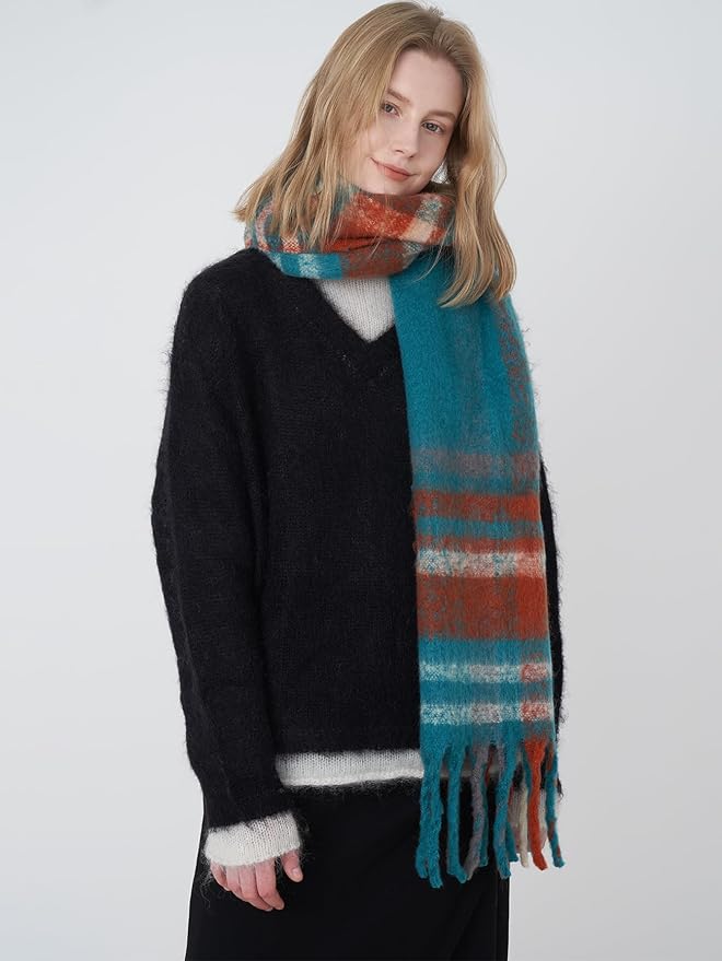 Halemet Vintage Scarfs for Women Warm Shawls and Wraps for Evening Dresses Soft Poncho Coat Thick Cardigan Wrap Cozy 2026
