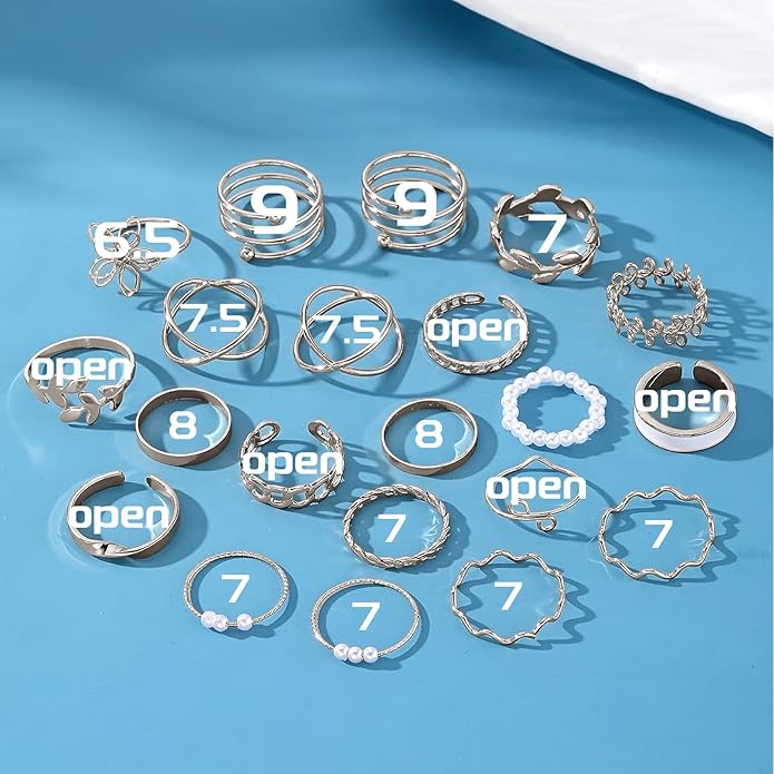 IFKM Gold Knuckle Rings Set For Women Vintage Stackable Joint Finger Midi Rings Dainty Cubic Zirconia Crystal Simple Twist Hollow Cute Rings Pack Jewelry Gift