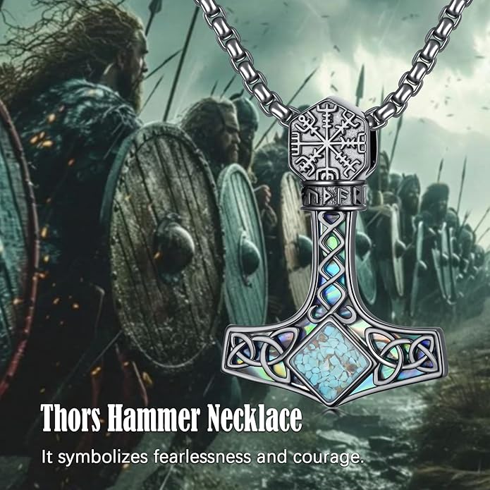 Suiknsn Arrowhead Necklace for Men Women 925 Sterling Silver Turquoise Malachite Celtic/Eye of Horus/Viking Arrow Pendant Amulet Jewelry Gifts Native American Necklace