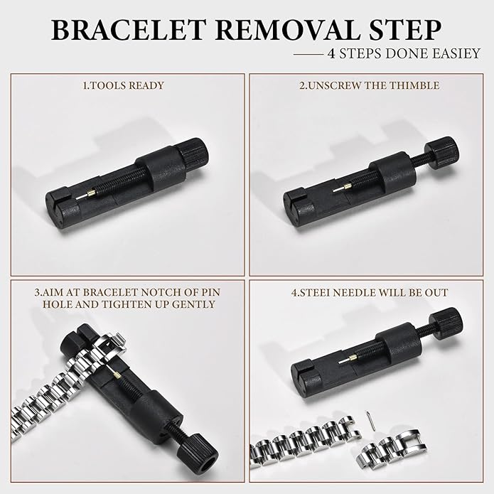 VNOX Masculine Watch Band Stainless Steel Link Bracelet Personalized Jewelry Gift for Men DAD Father Husband Boyfriend