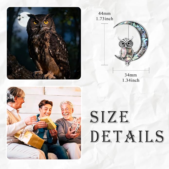 LuvQaze Animal Brooch for Women Men Zirconia Rhinestone Abalone Shell Animal Lapel Pin Christmas Birthday Holiday Gift for Wife Mother Girlfriend Daughter