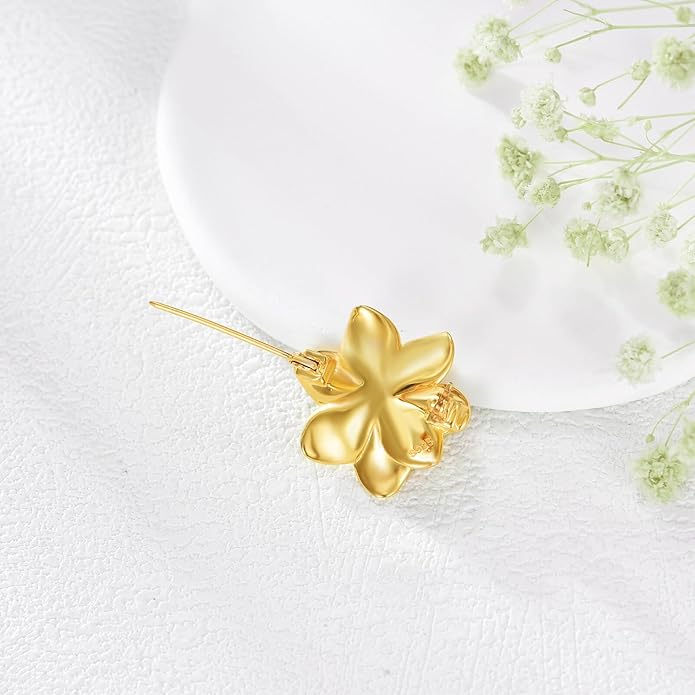 Diamonds Flower Brooch for Women, 925 Sterling Silver Black Freshwater Pearl Pins with Lab Grown Diamonds for Clothes, Flower Brooches Jewelry Gifts Christmas Mothers Day Birthday