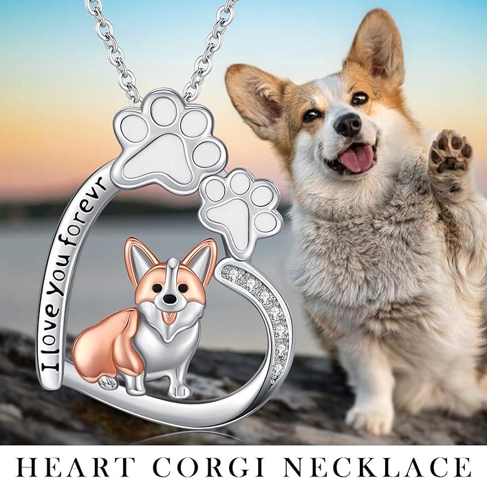 Dog Cat Necklace Pendant 925 Sterling Silver Pet Jewelry Gifts for Women
