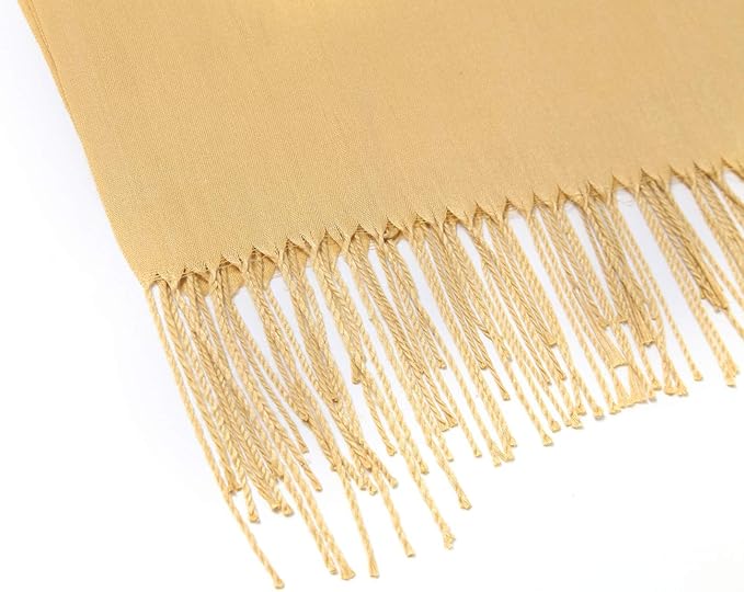 Cindy & Wendy Pashmina Shawls and Wraps Large Scarfs for Women Wedding Party Bridal Long Fashion Solid Shawl Wrap Fringes