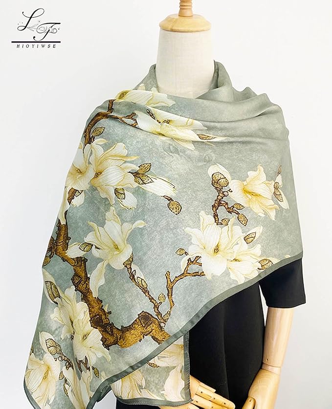 Hioyiwse Shawl Scarf For Women Lightweight Scarves Floral Pattern Formal Evening Dressesformal Shawl Summer Wraps
