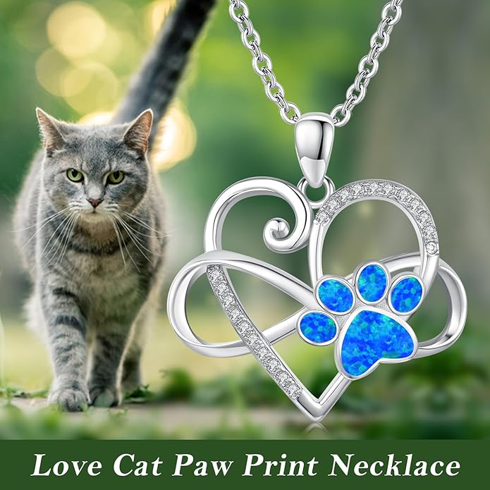 Dog Cat Necklace Pendant 925 Sterling Silver Pet Jewelry Gifts for Women