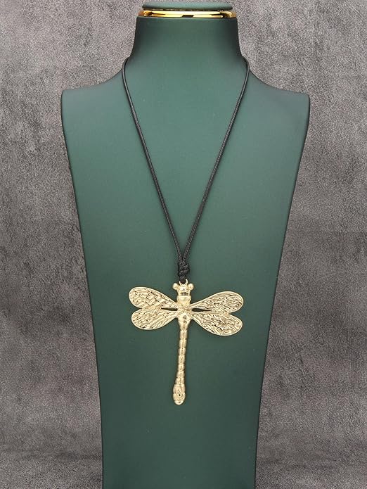 Long Boho Necklaces for Women Vintage Leather Wooden Pendant Y Choker Ethnic Style Gold Circle Hippie Sweater Necklace