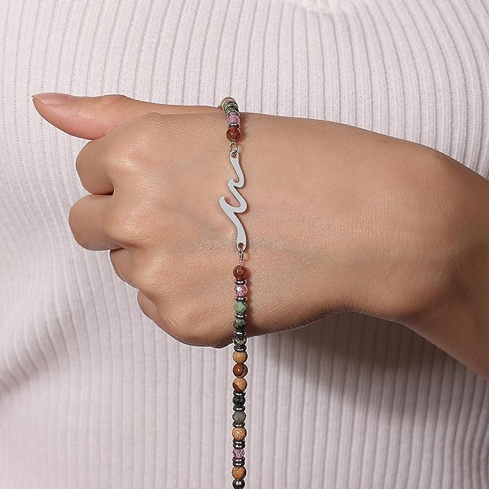 TONY & SANDY Friend Gifts for Women, Stocking Stuffers for Women, Sister Gifts from Sister, Wave Bracelet, Birthday Gifts for Woman, Bestie Friendship Bracelets, Unique Gifts for Her