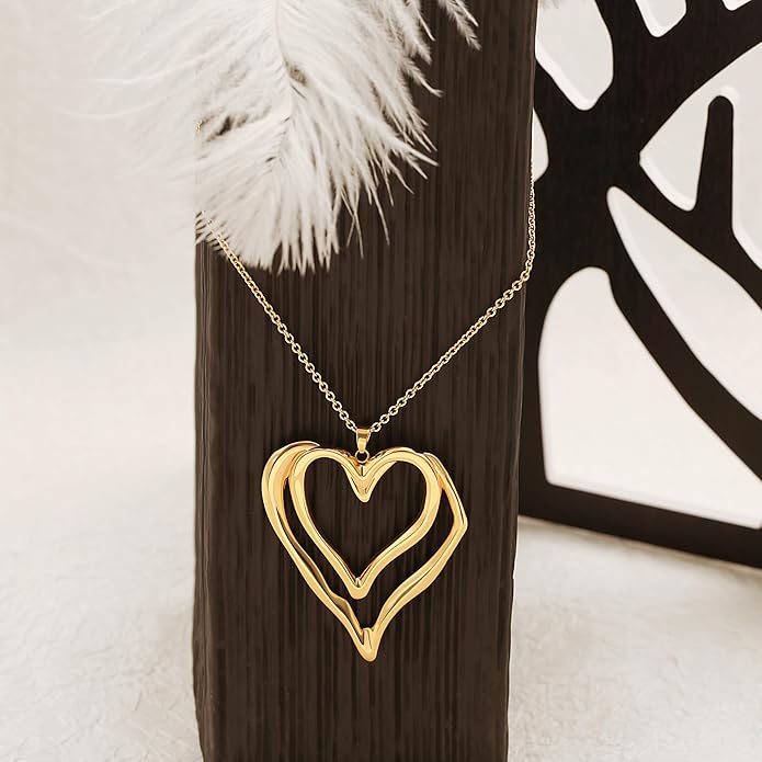 Long Pendant Necklace for Women Gold Plated Circle Long Chain Necklace Y Necklace Jewelry for Women