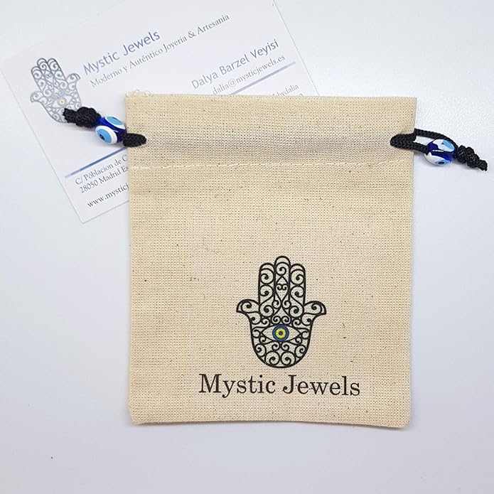 MYSTIC JEWELS - 925 Sterling Silver Necklace with Turkish Eye Necklace - Round with Cubic Zirconia
