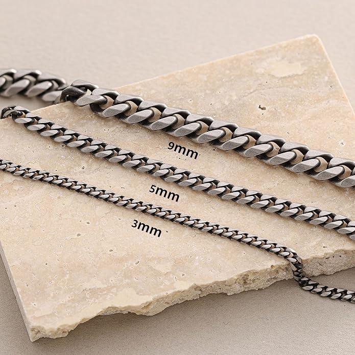 Galis Mens Bracelet - Cuban Link or Box Chain Layered Chain For Men - Premium Stainless Steel, Gift for him, Gold, Silver, Black Bracelet For Men 7-8" Size, 3-5mm Thick