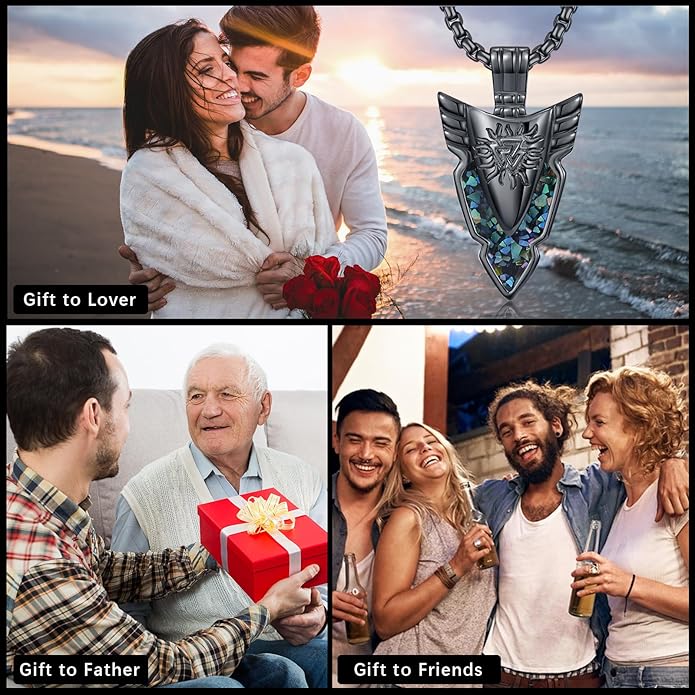 KoyeKei Viking Necklace for Men 925 Sterling Silver Viking Norse Pagan Jewelry Gifts for Women