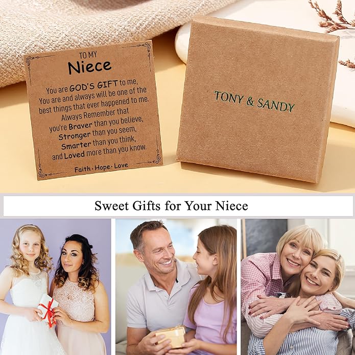 TONY & SANDY Christian Gifts for Women, Religious Cross Bracelet Jewelry, Easter Basket Stuffers for Teens Kids Adults, Faith Confirmation Baptism Christmas Birthday Gifts for Women
