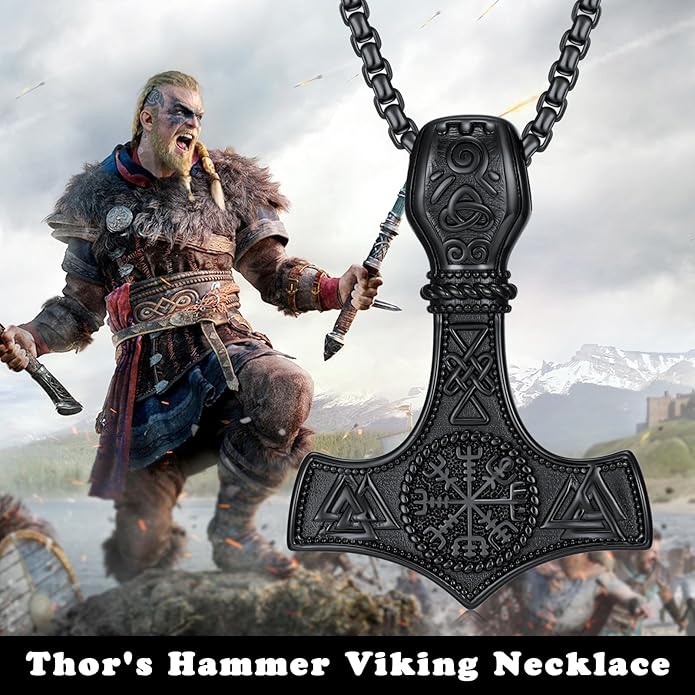 KoyeKei Viking Necklace for Men 925 Sterling Silver Viking Norse Pagan Jewelry Gifts for Women