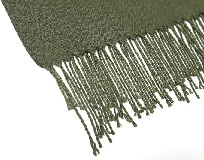 Cindy & Wendy Pashmina Shawls and Wraps Large Scarfs for Women Wedding Party Bridal Long Fashion Solid Shawl Wrap Fringes