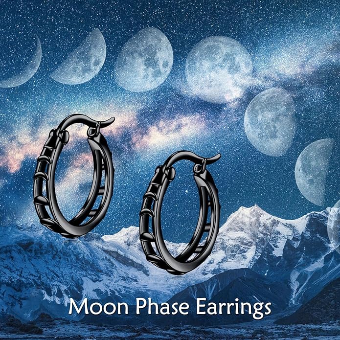 Sterling Silver Hoop Earrings Small Hoop Sun/Leaf/Triangle Huggie Earrings for Women Hypoallergenic
