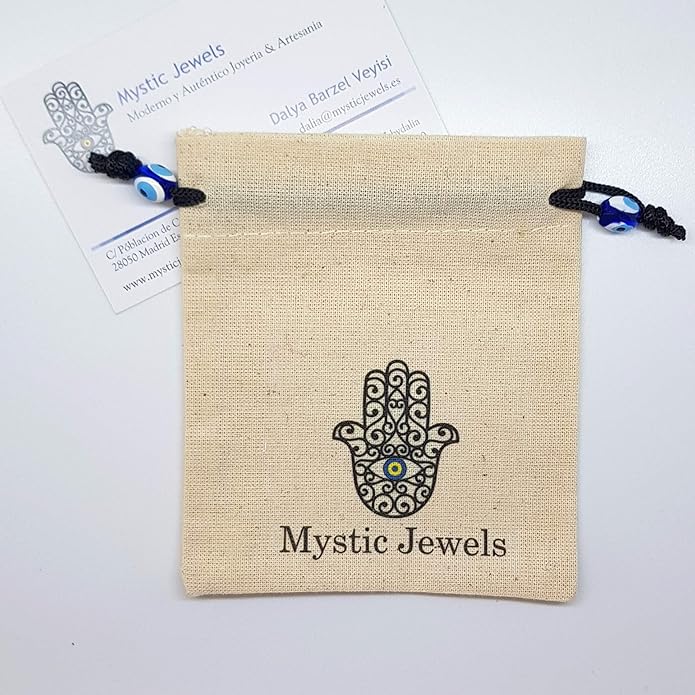 MYSTIC JEWELS - 925 Sterling Silver Necklace with Turkish Eye Necklace - Round with Cubic Zirconia