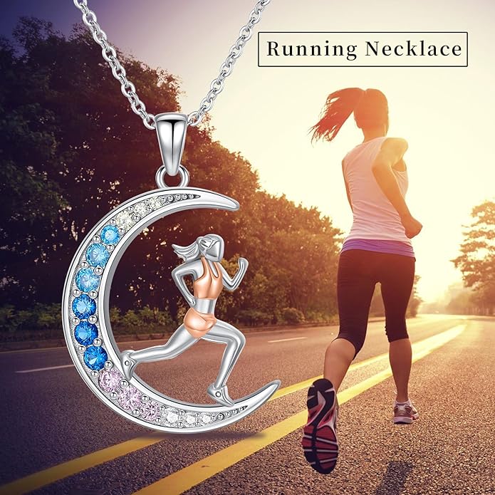 Soccer/Basketball/Gymnastics/Swimming/Ballet/Running/Golf/hockey Necklace 925 Sterling Silver Sport Jewelry Birthday Christmas Gifts for Women