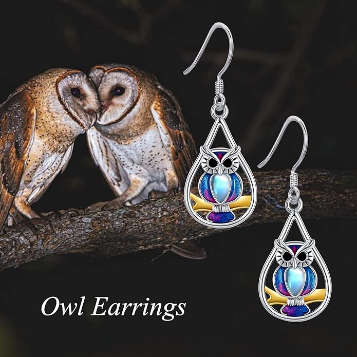 Animal Earrings 925 Sterling Silver Dangle Earrings Leverback Earrings Animal Jewelry for Women