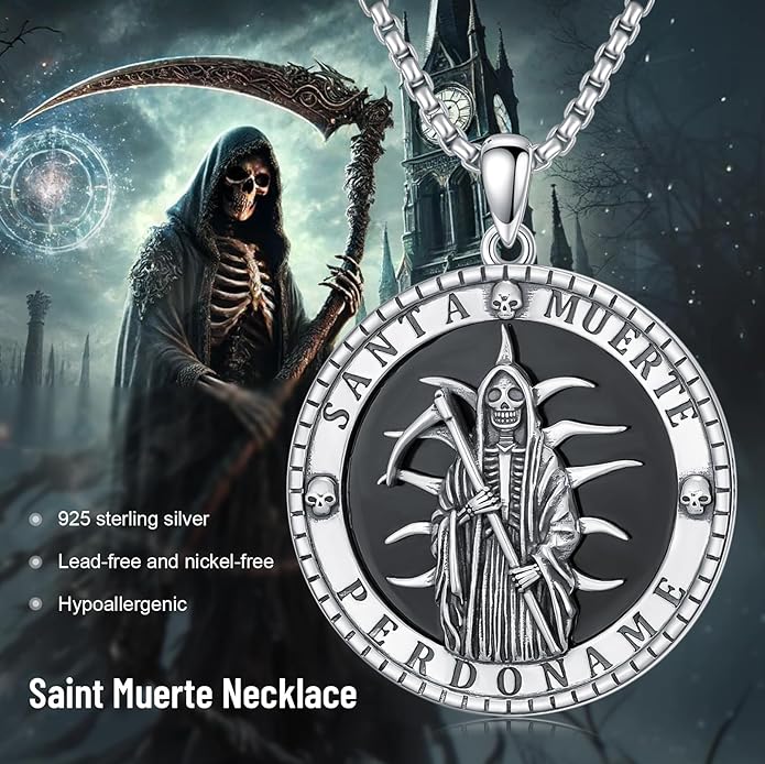 Taioiat Saint Necklace 925 Sterling Silver St Necklace Amulet Pendant Jewelry Religious Gift for Men Women