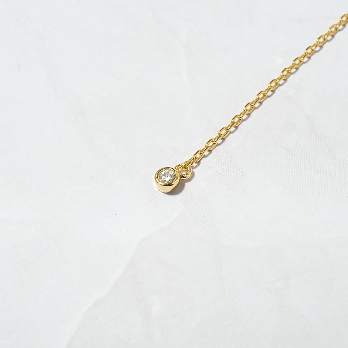 Lariat Necklace for Women, Dainty Long Necklaces, 14k Gold/Silver Plated Y-Shaped Drop Chain Necklace, Simple Layered Necklaces, Trendy Jewelry Gifts for Her