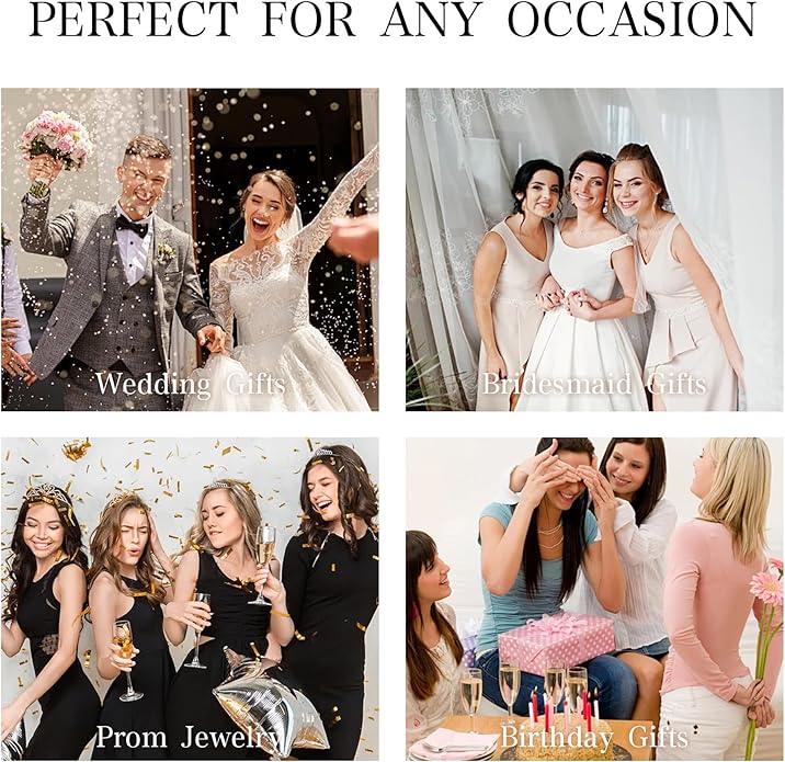 Pearl Necklaces for Women Trendy, 18K Gold/Silver Plated Layered Pearl Necklace Dainty Pearls Choker Necklace and Earring Set Simple Pearls Bracelets Wedding Prom Gold Jewelry for Women Gifts