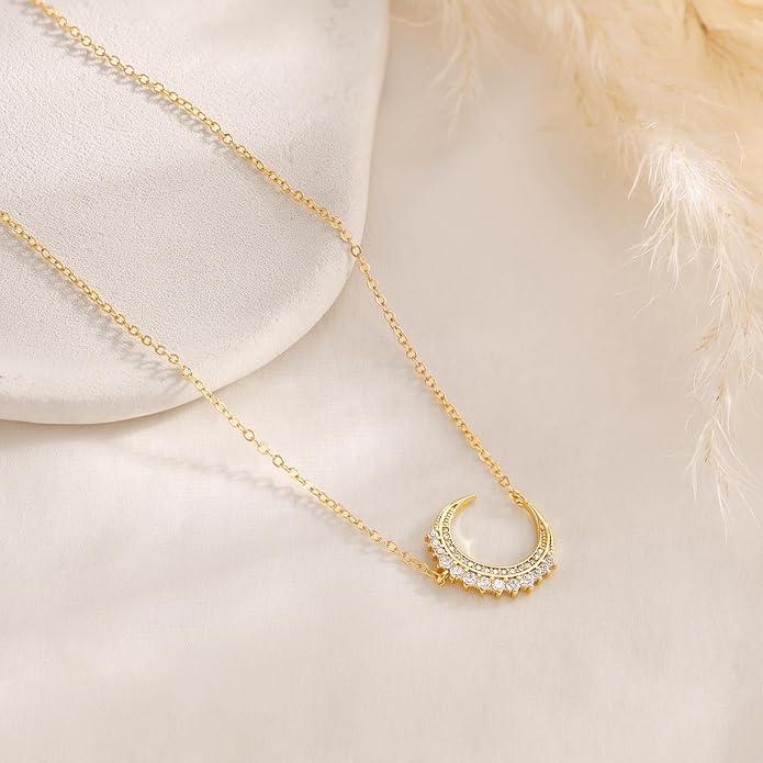 CHESKY Layered Necklaces for Women Trendy, Dainty 14k Gold Plated Pendant Necklace Layering Necklace for Women Non Tarnish Hypoallergenic Sun Gold Necklace Stack Gold Jewelry for Women Gifts
