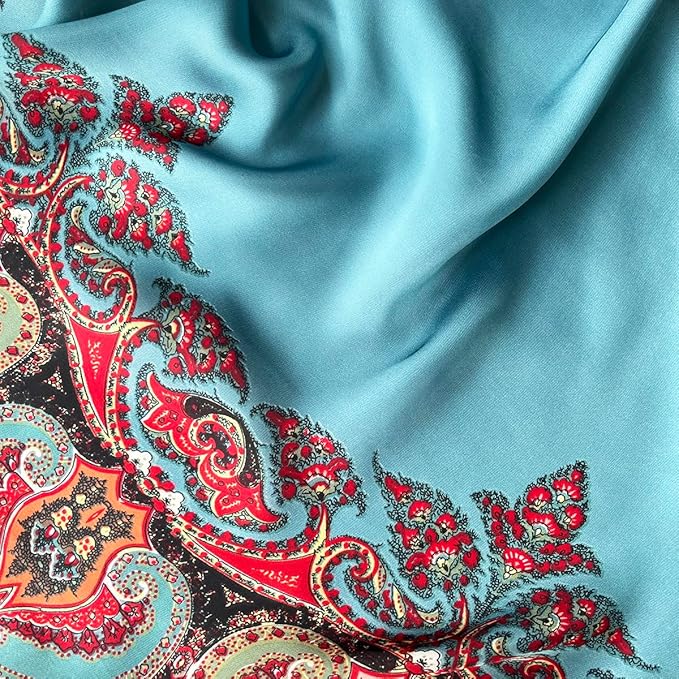 Long Silk Like Scarf Lightweight Satin Scarves Large Sunscreen Shawl Wrap for Women
