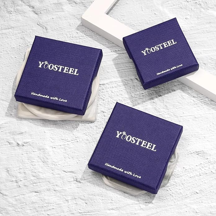 Yoosteel Gold Initial Necklaces for Women, 14K Gold Plated Dainty Layering Paperclip Link Chain Necklace Coin Initial Layered Necklaces for Women Personalized Birthday Gifts