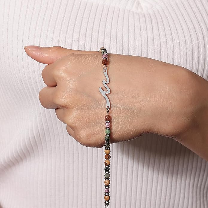 TONY & SANDY Friend Gifts for Women, Stocking Stuffers for Women, Sister Gifts from Sister, Wave Bracelet, Birthday Gifts for Woman, Bestie Friendship Bracelets, Unique Gifts for Her