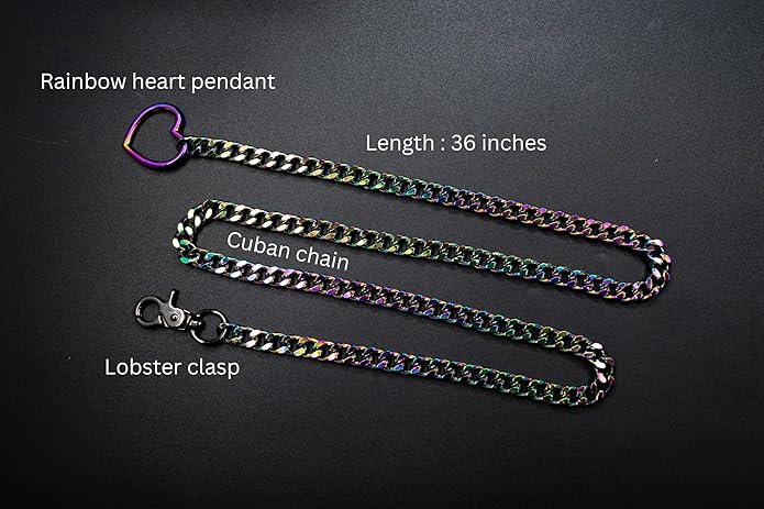 Chunky Gold Choker Necklaces for Women, Long Gold Chain Heart Necklace, 36 Inches Slip Chain Adjustable Lariat Heart Y Necklace for Women and Men, Goth Chunky Heart Necklace Jewlery Gifts