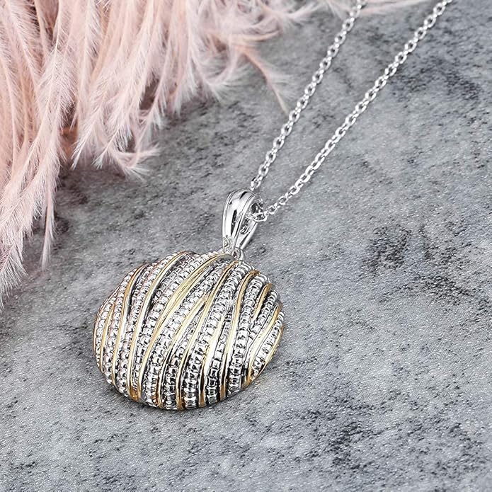 Mytys Coin Pendant Necklace for Women 18K Gold and Silver Intertwined Crossover Pendant Two Tone Necklaces Christmas Jewelry Gift