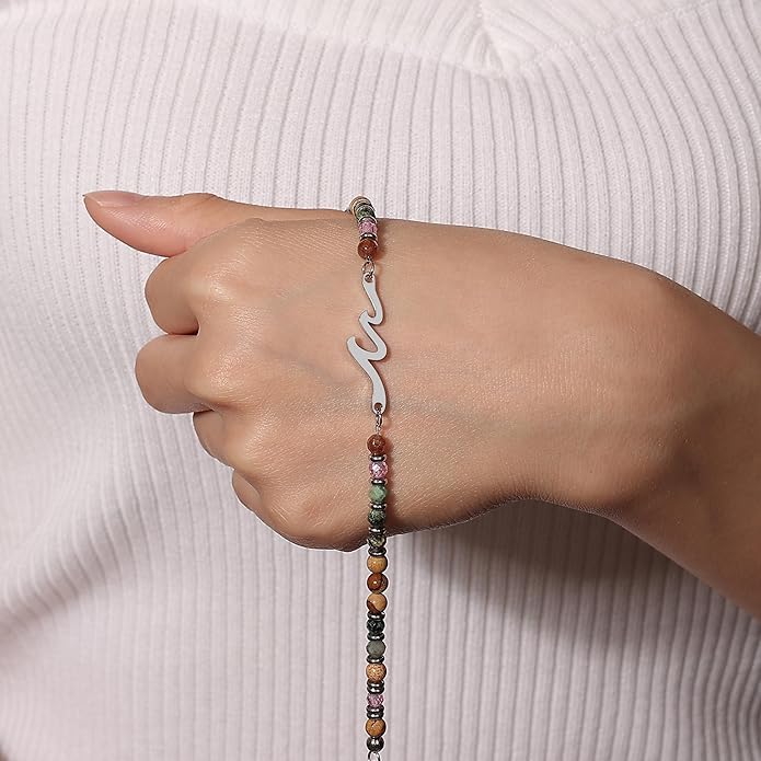 TONY & SANDY Friend Gifts for Women, Stocking Stuffers for Women, Sister Gifts from Sister, Wave Bracelet, Birthday Gifts for Woman, Bestie Friendship Bracelets, Unique Gifts for Her