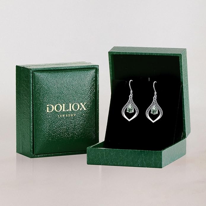 Vintage Genuine Gemstone Earrings for Women Dangling 925 Sterling Silver Western Native American Style Jewelry for Wife Mother