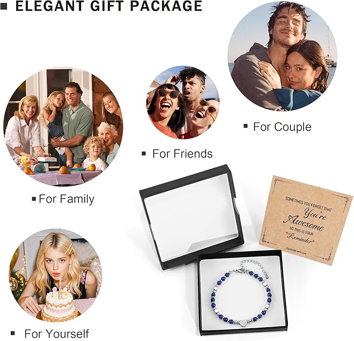 VIBILIA Cross Beaded Bracelets for Women, Inspirational Natural Heart Religious Bracelets for Women, Birthday Christian Gifts for Women on Thanksgiving Christmas Gifts